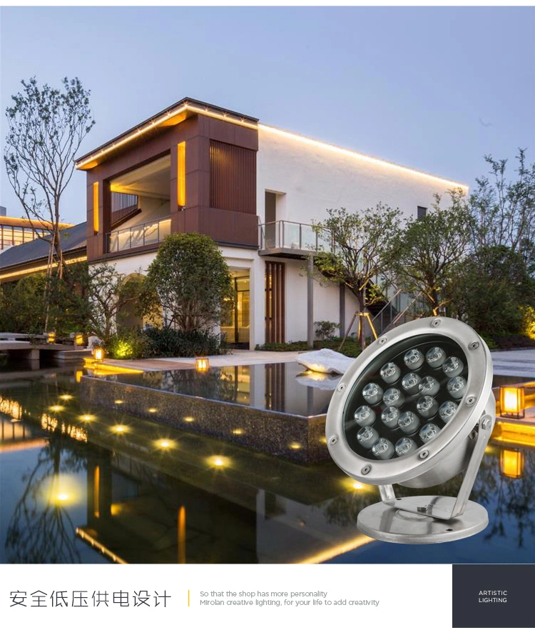 Factory Price High Quality RGB LED IP68 15W LED Underwater Lighting Swimming Pool Light, Ce RoHS Certified