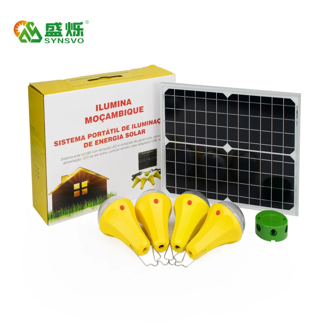 LED Lamp Outdoor Lightings Solar Energy Lights with 4PCS Lamp