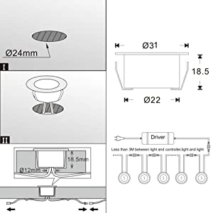 High Quaility IP67 0.6W 4000K Cool White Color Outdoor Deck Lighting Kits LED Deck Lighting Kits Deck Post Lighting Kits