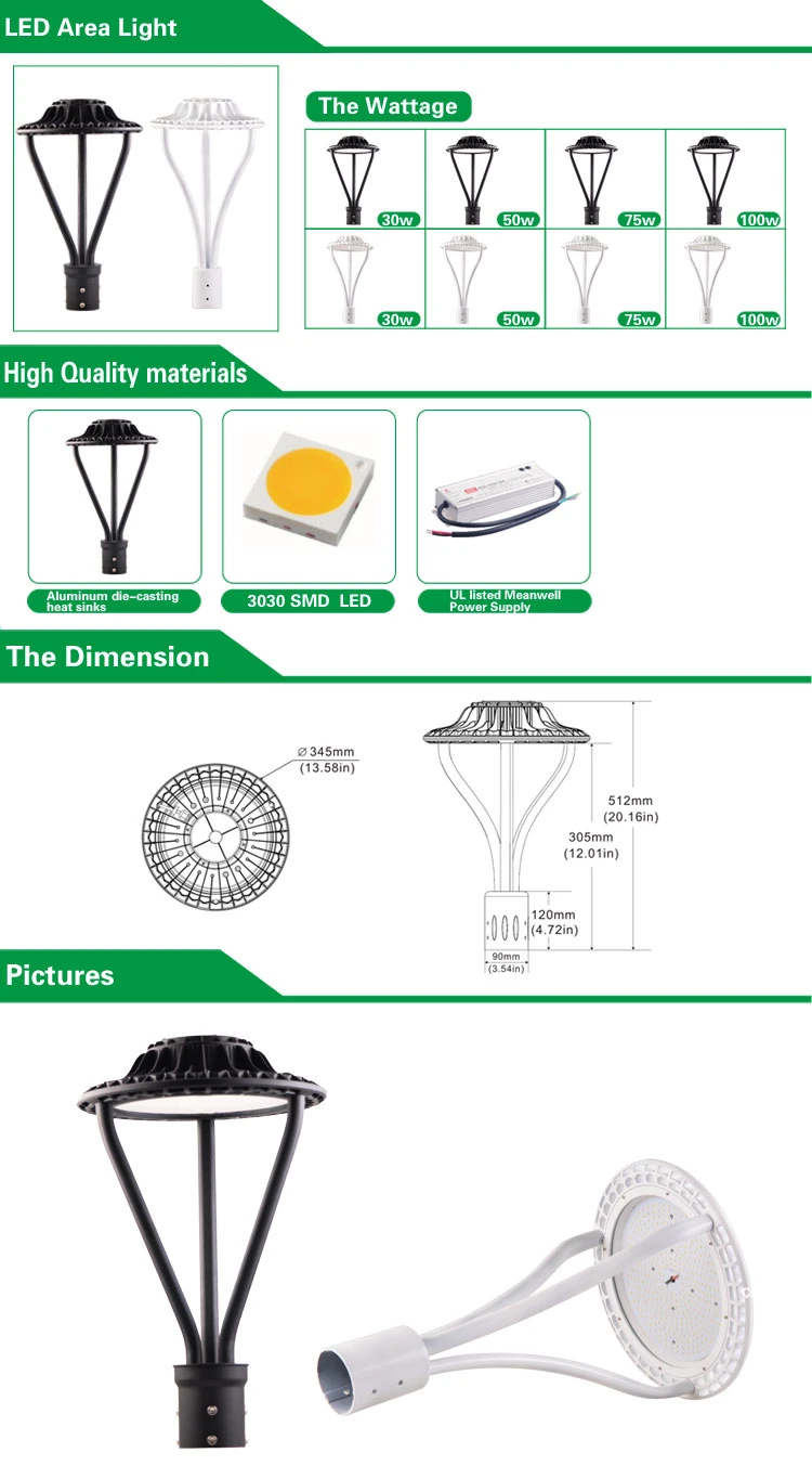 100W Outdoor Light Post Base Outdoor LED Lamp Post Pole Lanterns Outdoor Post Mount Light Fixture Lamp Pole Lights