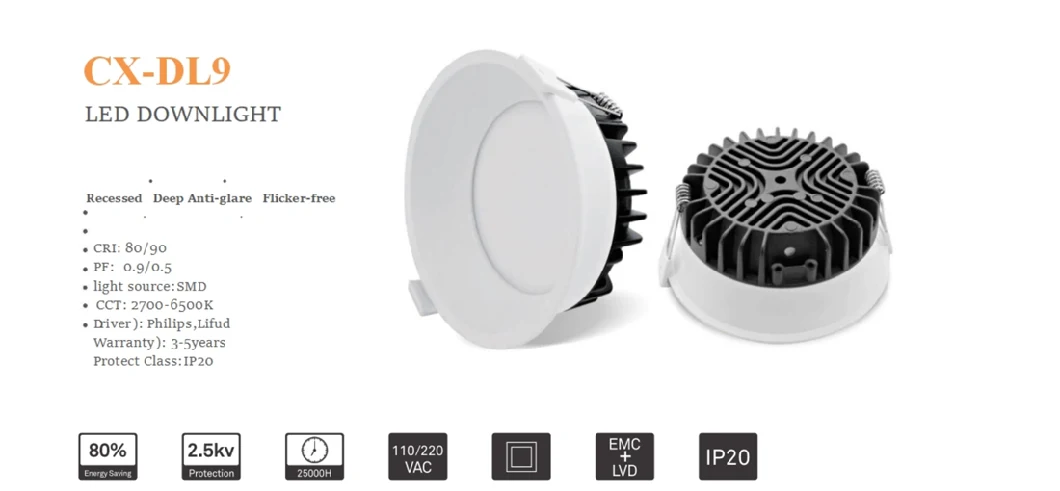 High Quality Project Lighting 20W COB LED Downlight Commercial Lighting