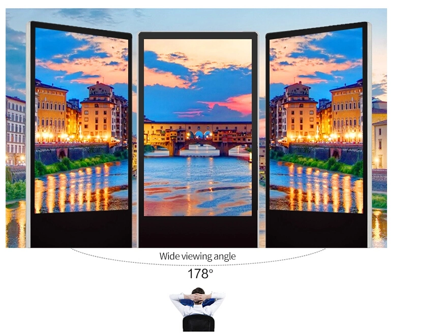 55inch Floor Standing PC Big Outdoor Signage Advertising Player Mall Totem Multi Touch Big Outdoor Signage
