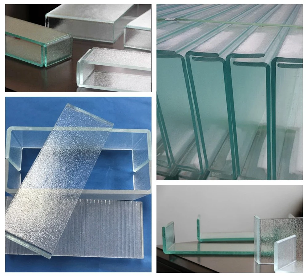 Newly designed double glazed channel glass for U-shaped architectural glass for exterior or interior wall covering