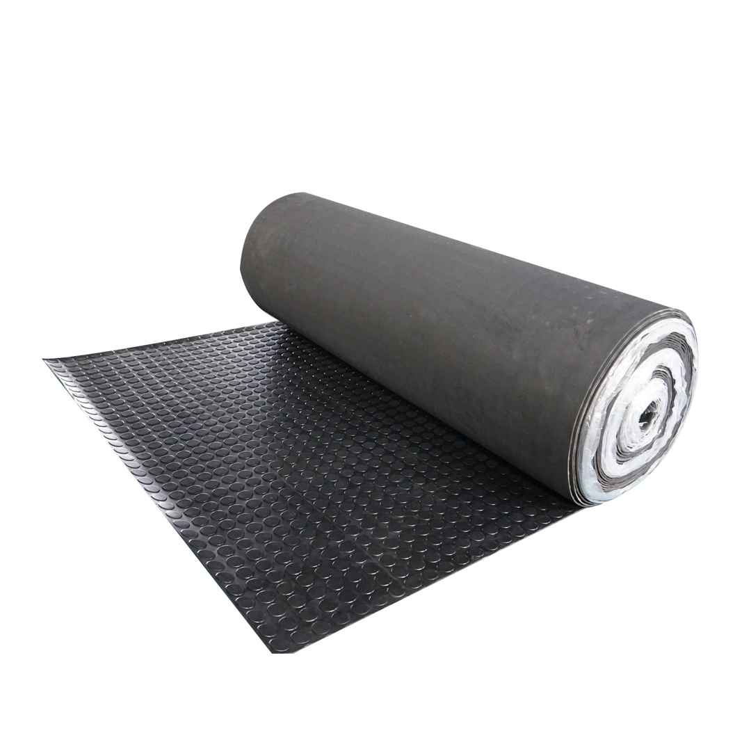 Round rivet factory floor mats rubber sheet