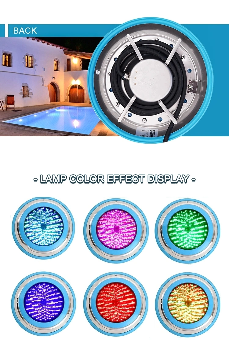 SS304 Housing Swimming Pool Underwater Light IP68 Waterproof Pool LED Lights