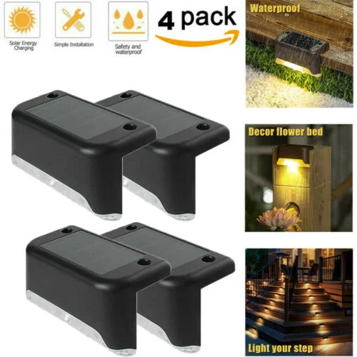 Solar Fence Deck Lights Wall Steps Staircase LED Outdoor Garden Lights Global Sunrise Lights