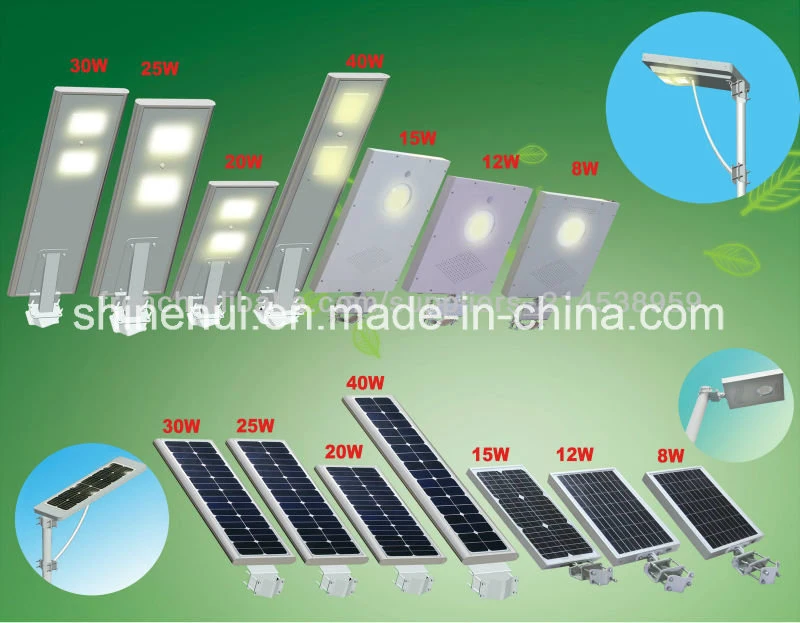 IP65 Waterproof Outdoor Lamp Lighting Integrated Street Light Solar Panel LED Street Lights for Garden