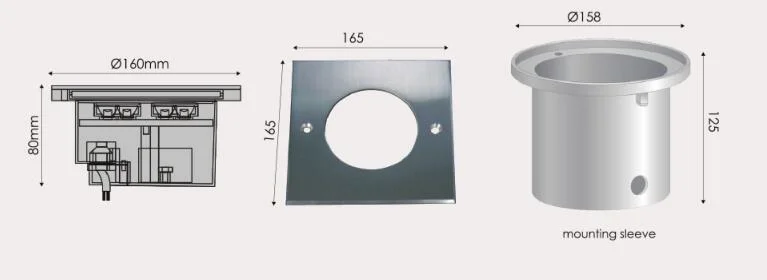 6X3w RGB 3 in 1 Color IP67 LED Underground Floor Lighting Landscape Lighting