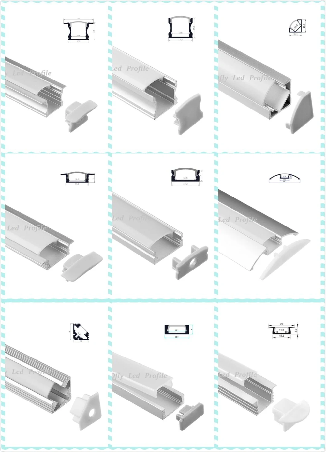 Ceiling Recessed Mounted LED Aluminum Profile for LED Strip Lights Architectural Lighting Project