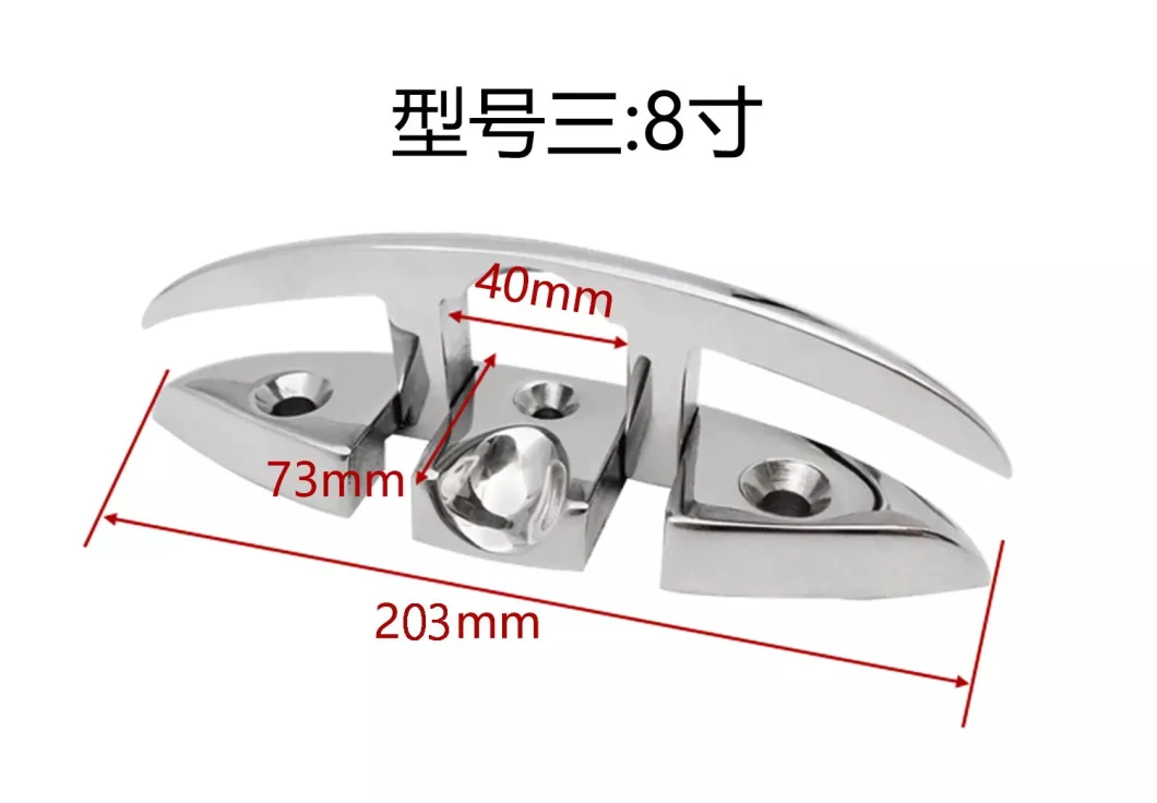 Folding Boat Cleat Mooring Deck Cleat 316 Marine Grade Stainless Steel for Boat