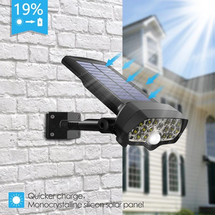 Simva Motion Sensor Security Light Wall Mount Waterproof Outdoor Virtual Camera Solar LED Outdoor Wall Light