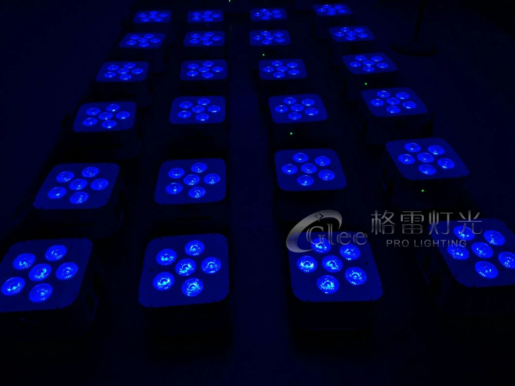 6*18W RGBWA+UV 6in1 6 LED Battery Wireless Remote Uplighting