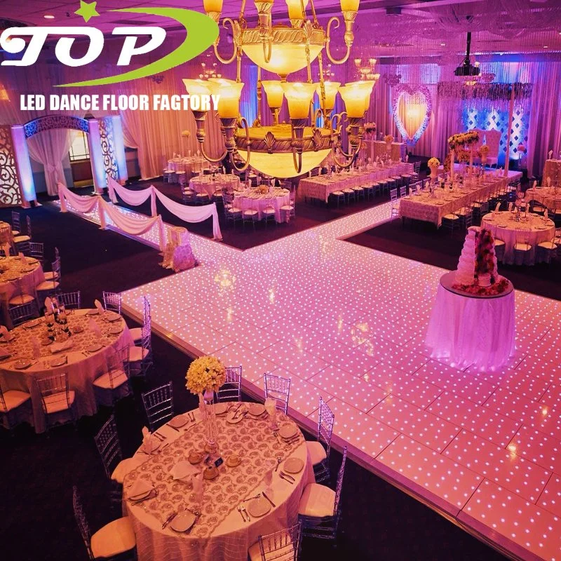 LED white star dance floor wireless spotlight for wedding party