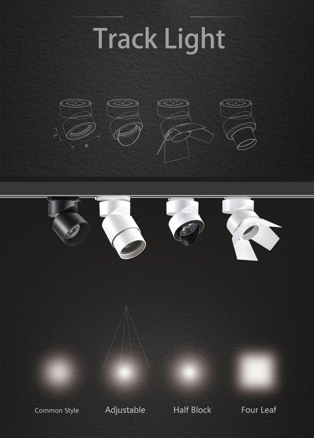 LED Lamp Ce Adjustable Dimmableanti Glare Energy Saving Lamp LED Track COB Spot Lights