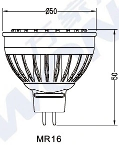 Aluminum housing LED MR16 spotlight for indoor or outdoor lighting