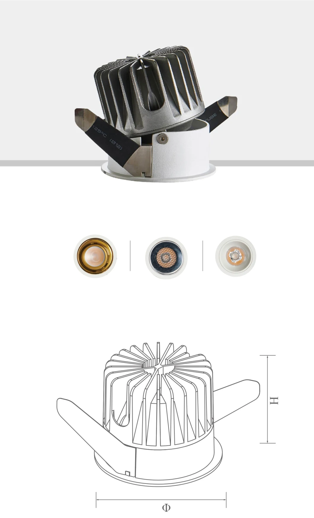 Factory Price LED Light Source Design Lighting Down Light Cover