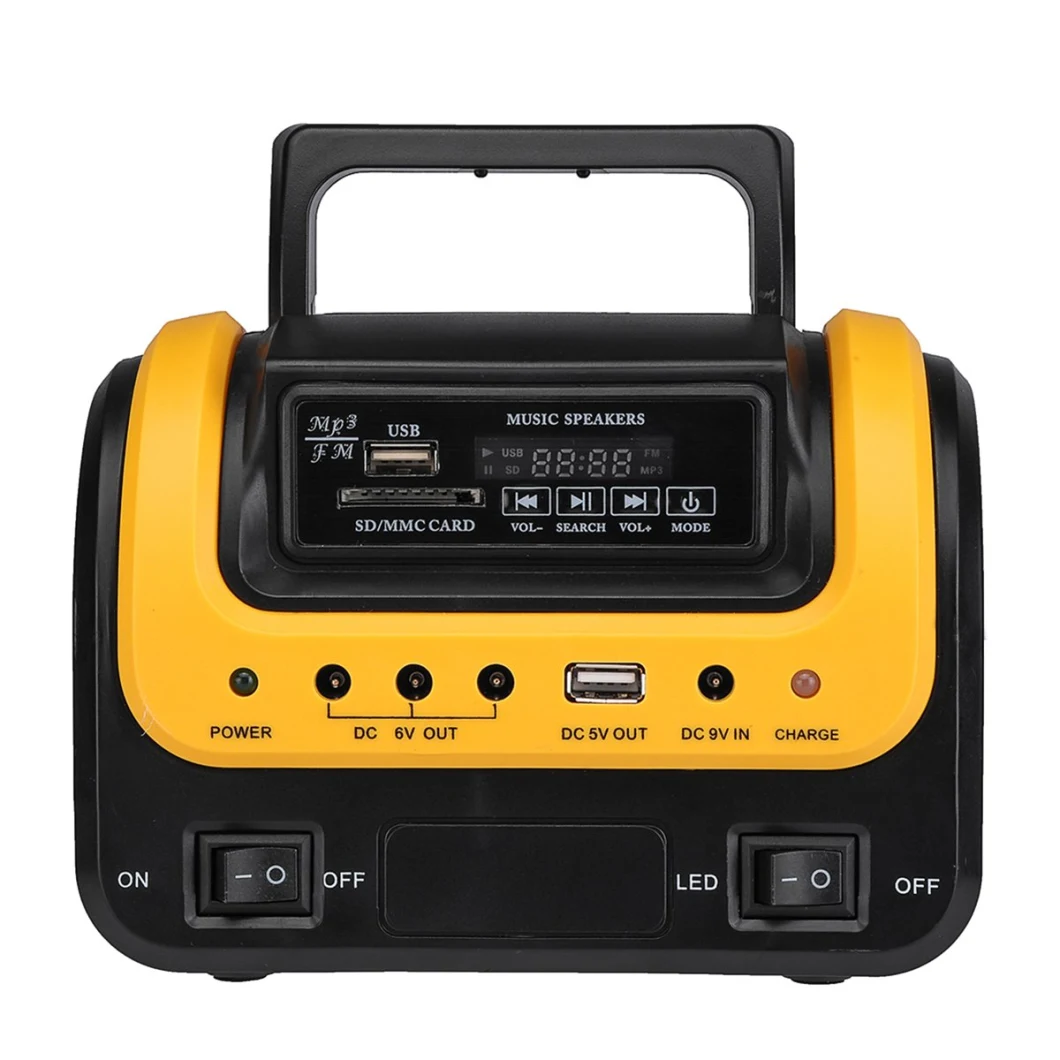 Indoor 5W Solar Home Lighting System with 3LED Lighting Bulb Solar Radio with FM Players
