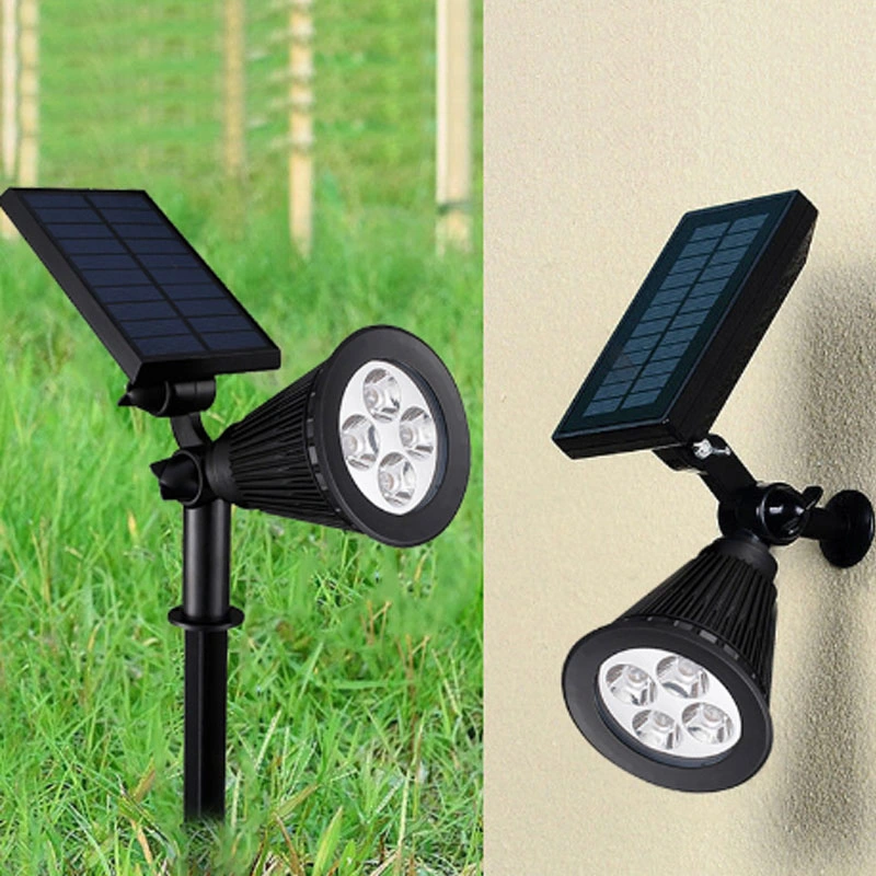 Solar LED Light Adjustable Solar Spotlight In Ground IP65 Waterproof Landscape Wall Light Outdoor Lighting