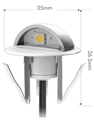 Decoration Light LED Stair Lights RGB Half Moon Low Voltage Recessed Deck Lights RGB LED in-Ground Lighting