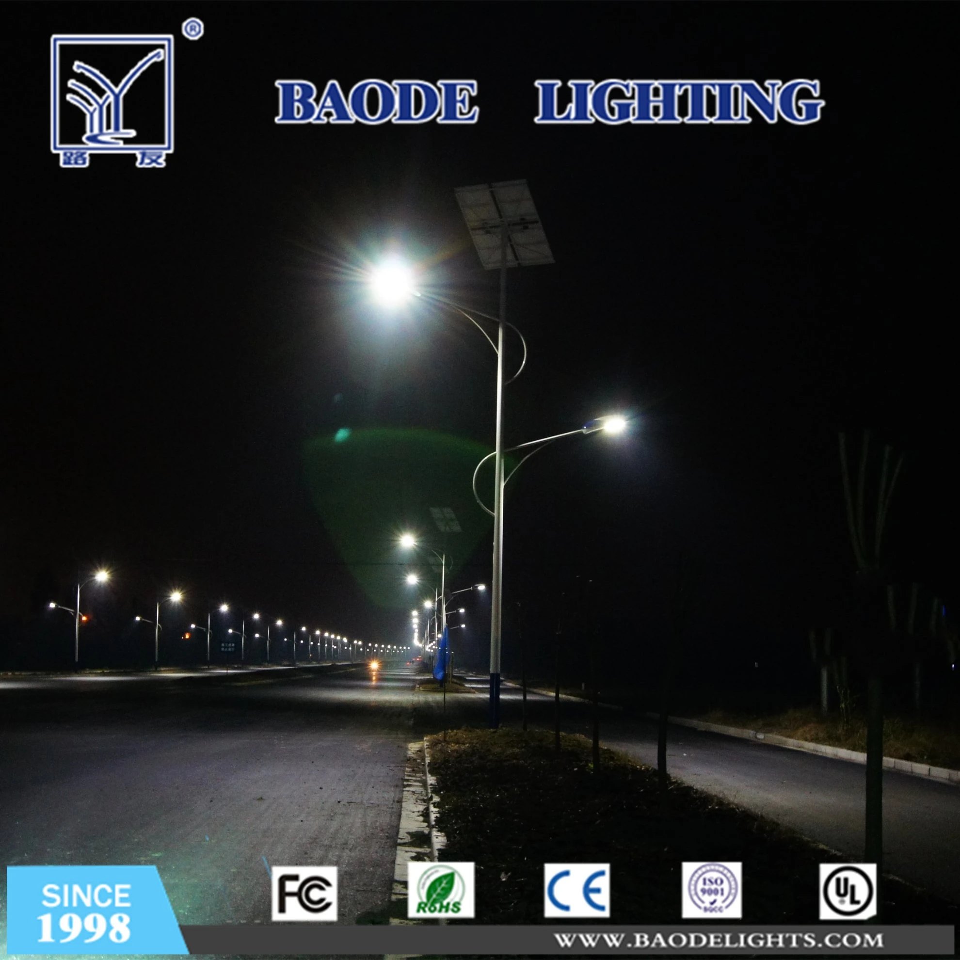 Outdoor Light 6m Street Light Pole 30W LED Battery Backup LED Street Light Solar Light Low Price