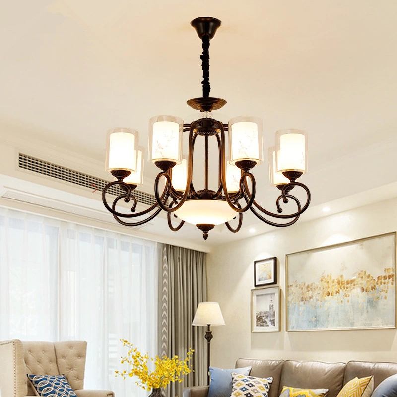 Black Wrought Iron Fixture for Home Lighting (WH-CI-100)