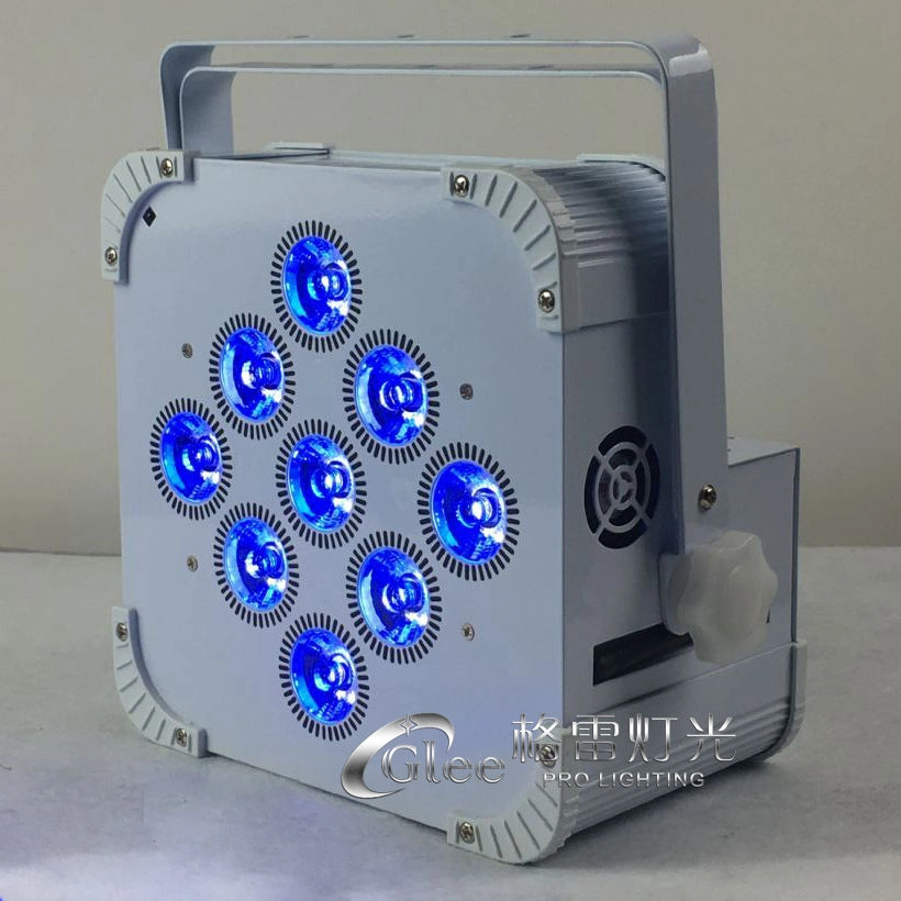 9*18W RGBWA+UV 6in1 LED Battery Wireless DMX Irc Remote Lighting
