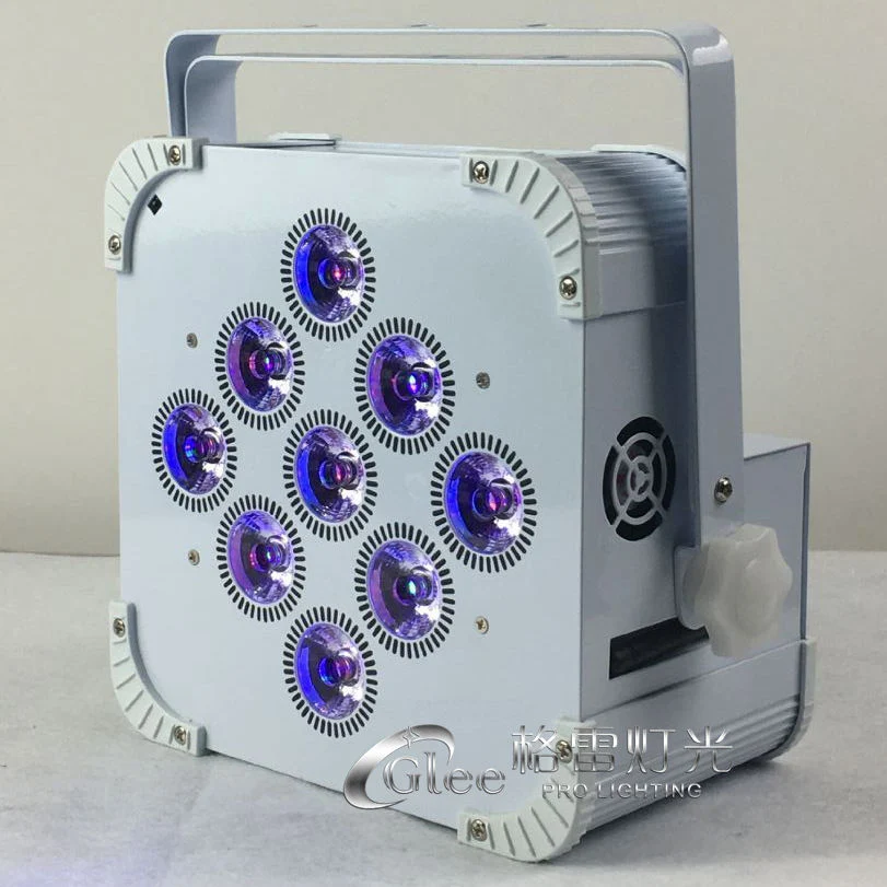 9*18W Rgbwauv 6in1 LED Battery Wireless WiFi DMX Lighting