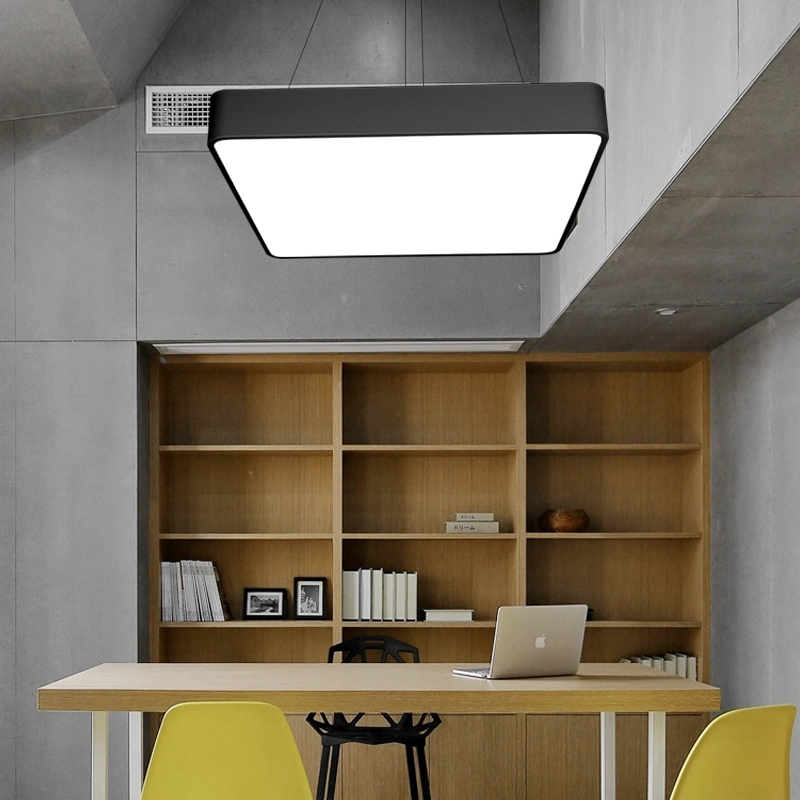 Underground Garage LightingGeometric LightingPendant LightingSquare LightsLED Suspended Linear LED Office Lighting