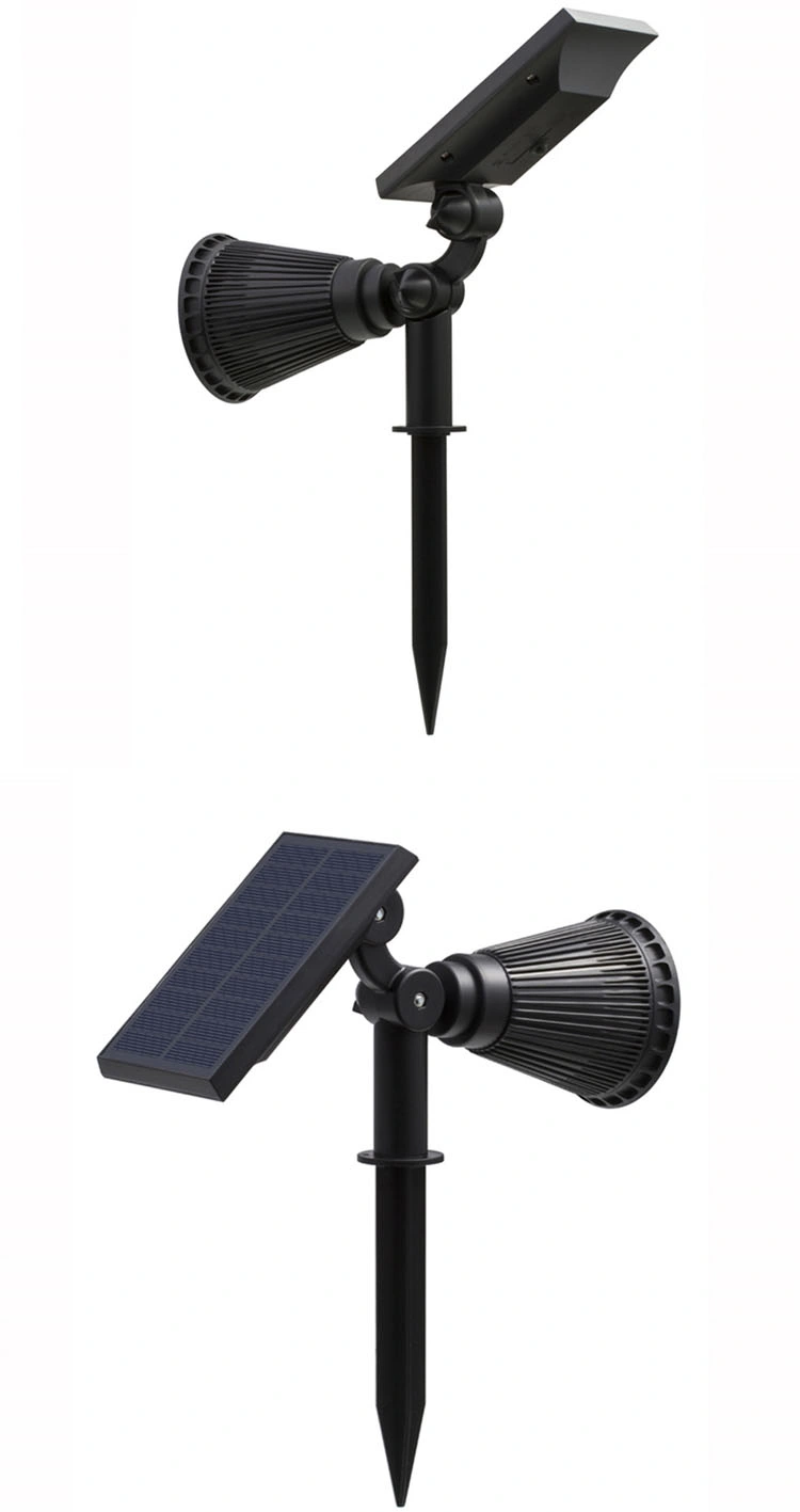 Solar Powered LED Lamp Adjustable Solar Spotlight in-Ground IP65 Waterproof Landscape Wall Light Outdoor Lighting