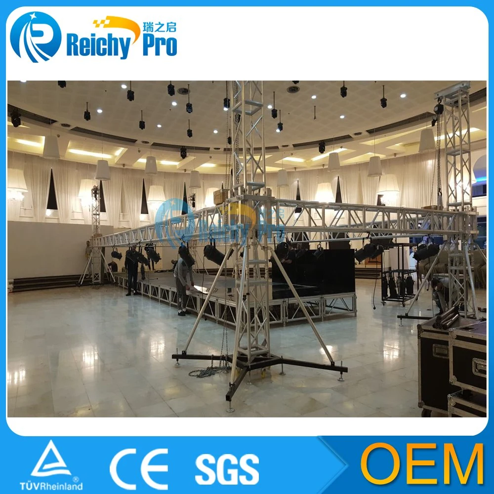 cheap price round curved round ground support aluminum truss