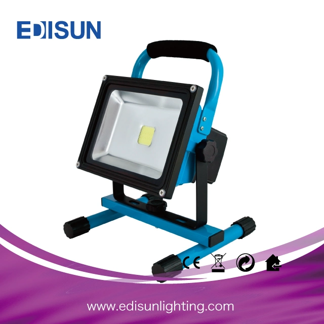 RGB 2200mA Battery Long Life LED Rechargeable Flood Light for Landscape Lighting