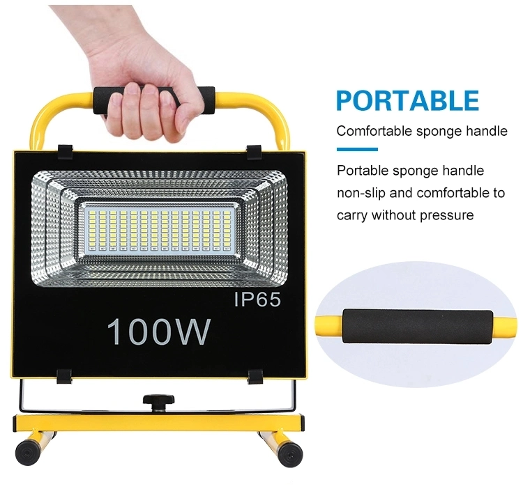Outdoor Lighting SMD 50W Portable High Output Multi Color LED Flood Lights Rechargeable LED Flood Lighting