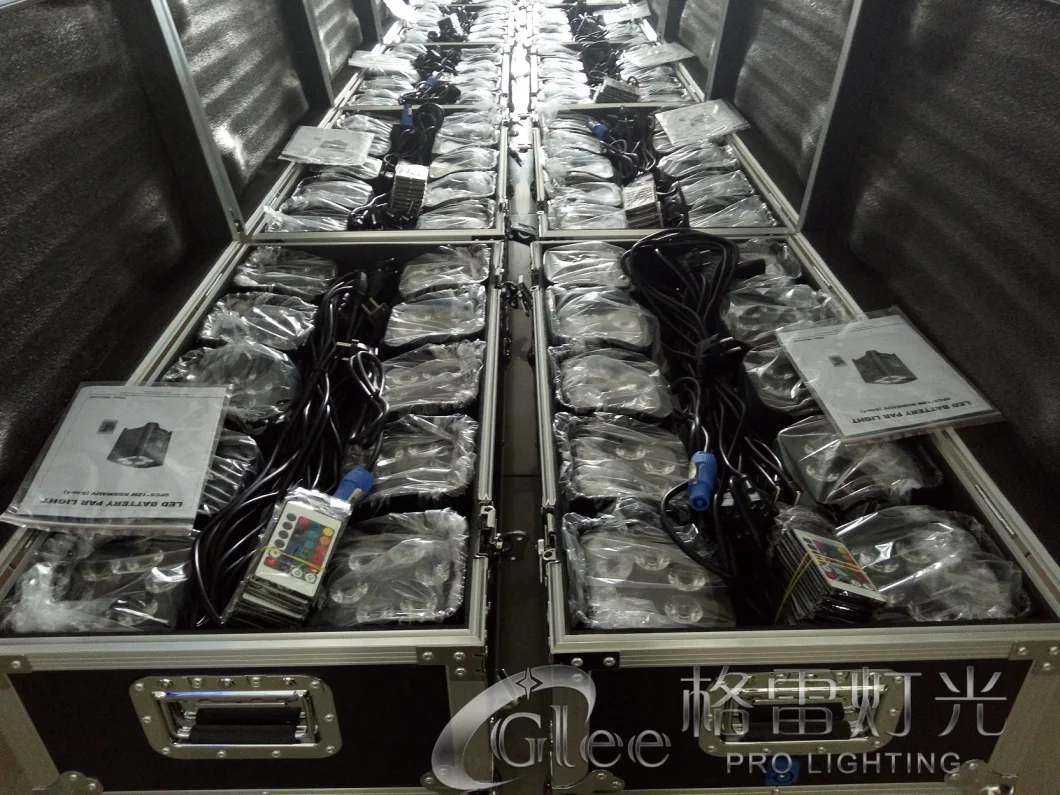 Silent 6X18W 6in1 Hex LED Battery Wireless Remote WiFi Uplighting