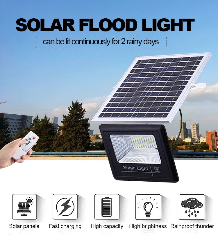 IP65 Waterproof Solar Lamp LED Flood Lights Outdoor Solar Dusk to Dawn Lights
