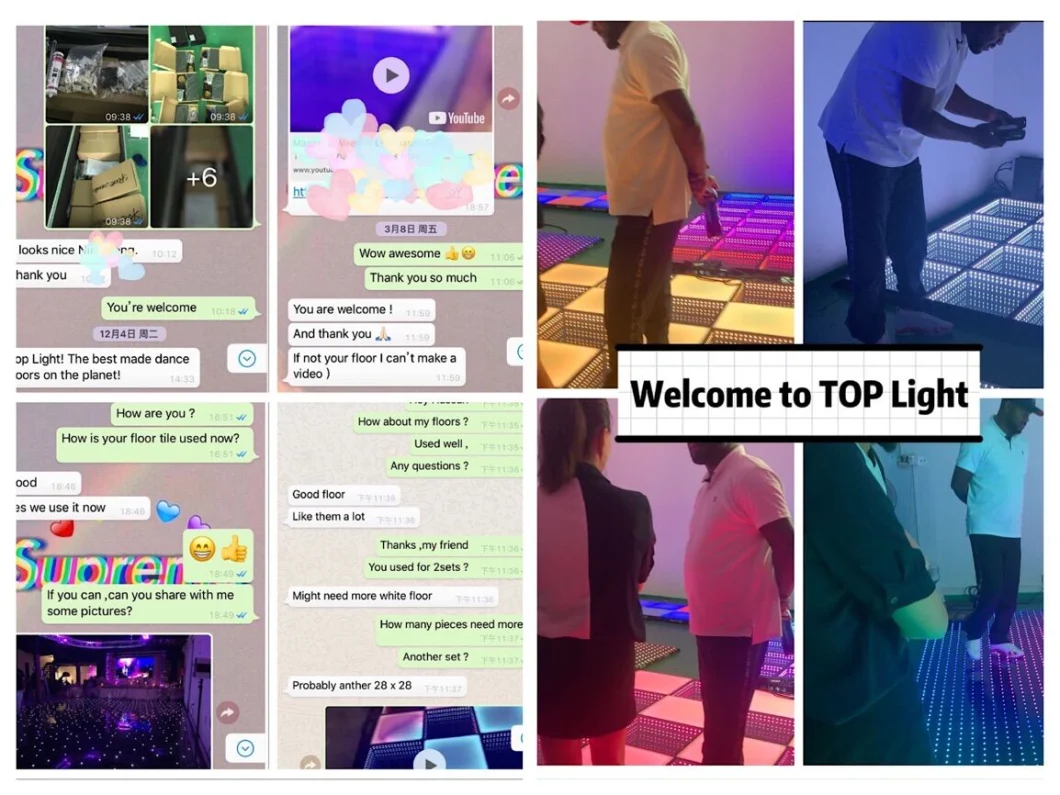 LED White Starlit Dance Floor Wireless Uplights for Wedding Party