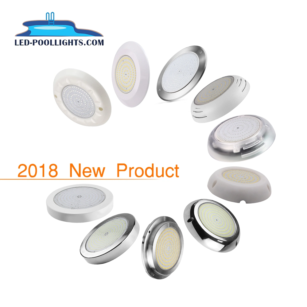 2018 Newest 8mm Thickness 18W RGB 12vstainless Steel Swimming Pool Light IP68 LED Underwater Lighting Private Mode