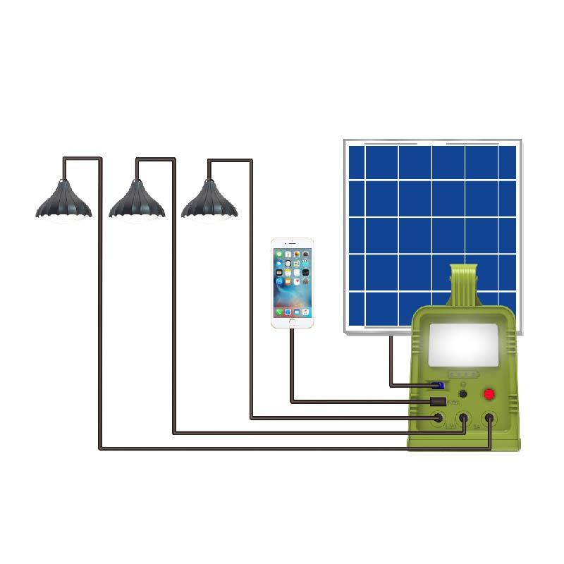 Solar home lighting system for home lighting and phone charging in Africa