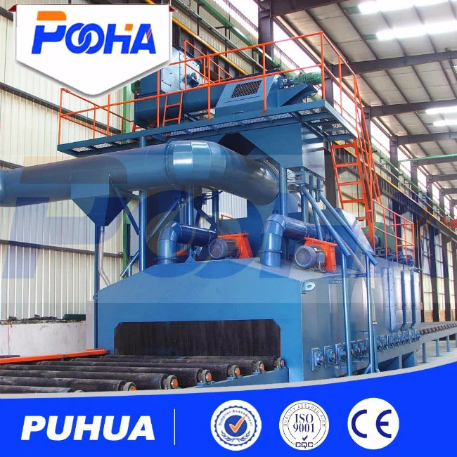 Roller Conveyor Steel Tube Outer External Shot Blasting Machine