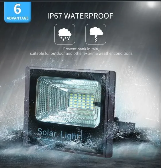 Outdoor Lighting Solar Flood Light 25W 40W 60W 100W 300W Solar Spot Light with Power Display