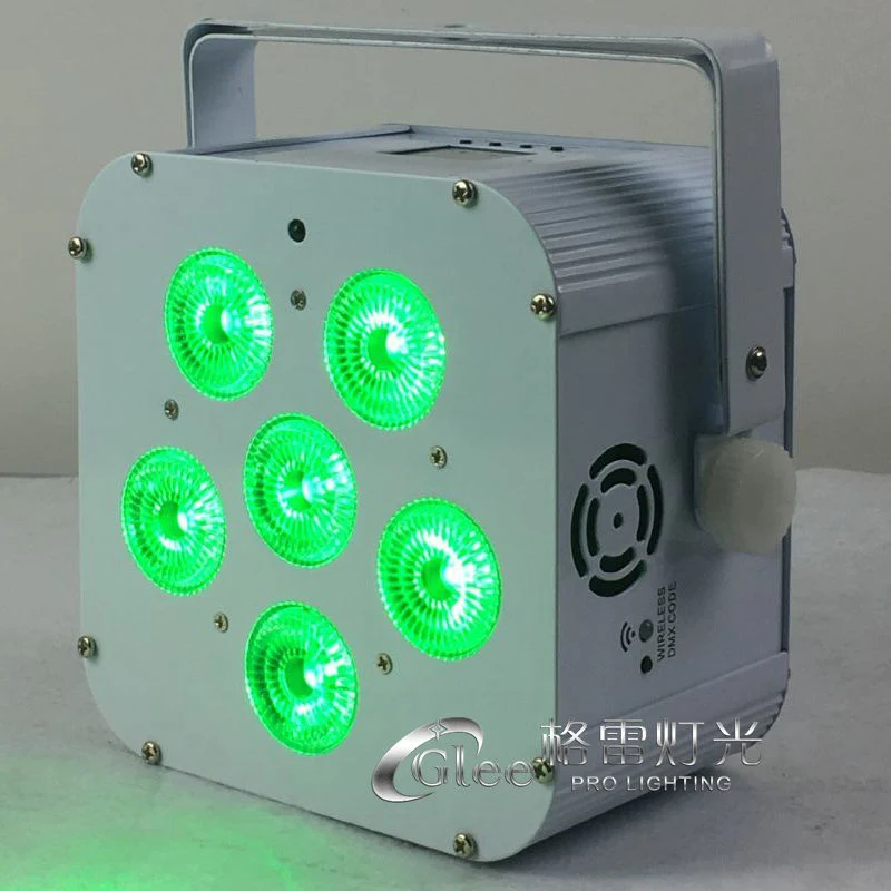 6*18W RGBWA+UV 6in1 6 LED battery wireless remote control fill light