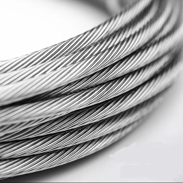 Marine Grade 2mm Diameter 304 1X19 Stainless Steel Cable