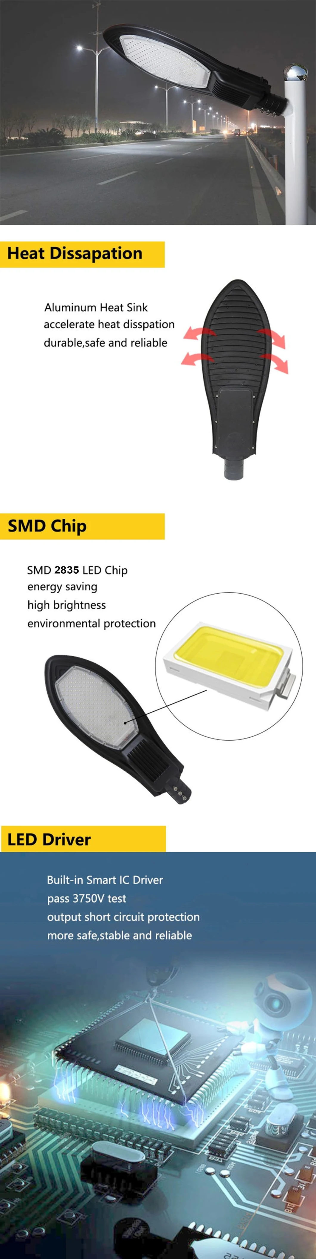 LED Street Lighting Companies LED Parking Lot Fixture Photo Sensor Street Light Dlc LED Street Light