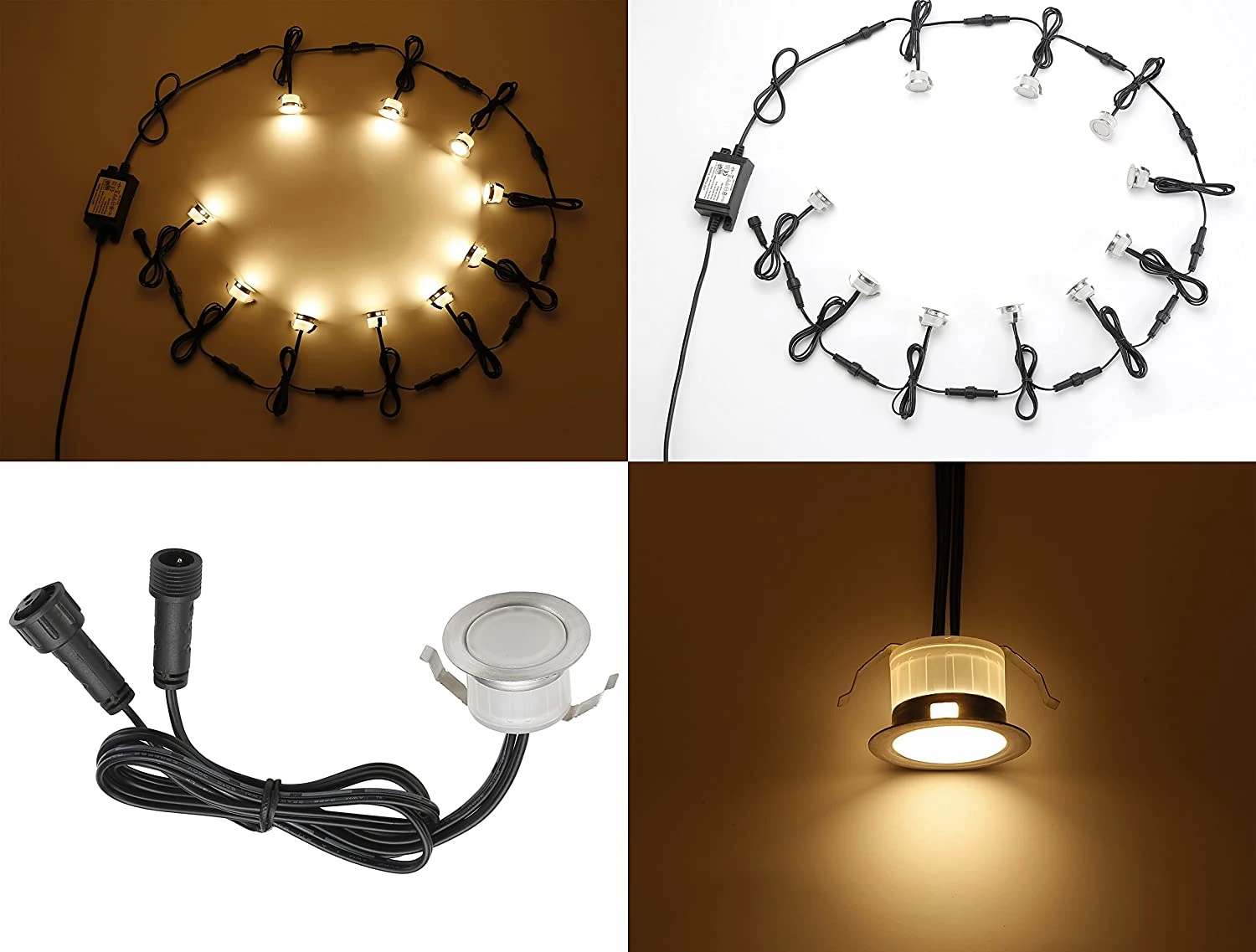 LED Deck Light Kit, 10 Pieces Owes Deck Lighting Kit LED Deck Rail Lighting Kit