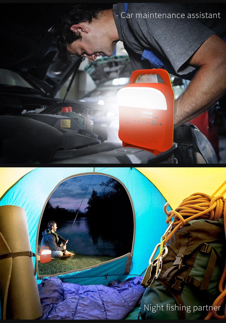 LED Lighting Portable Solar Home Lighting Radio Solar MP3 Player 10W Solar System Sre689
