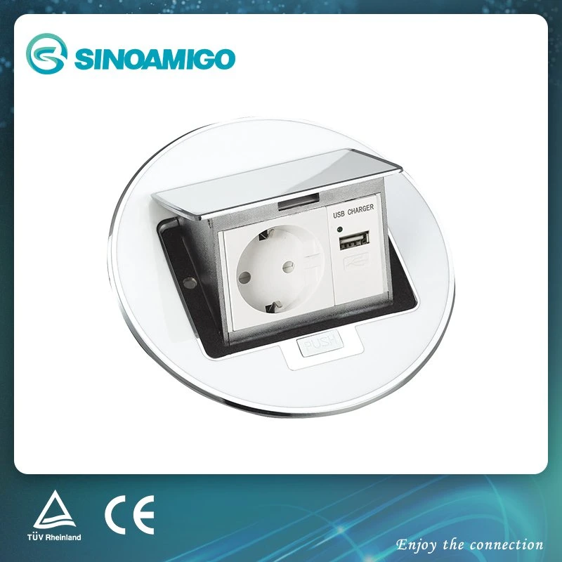 Resin White Pop-Up Round Ground Socket