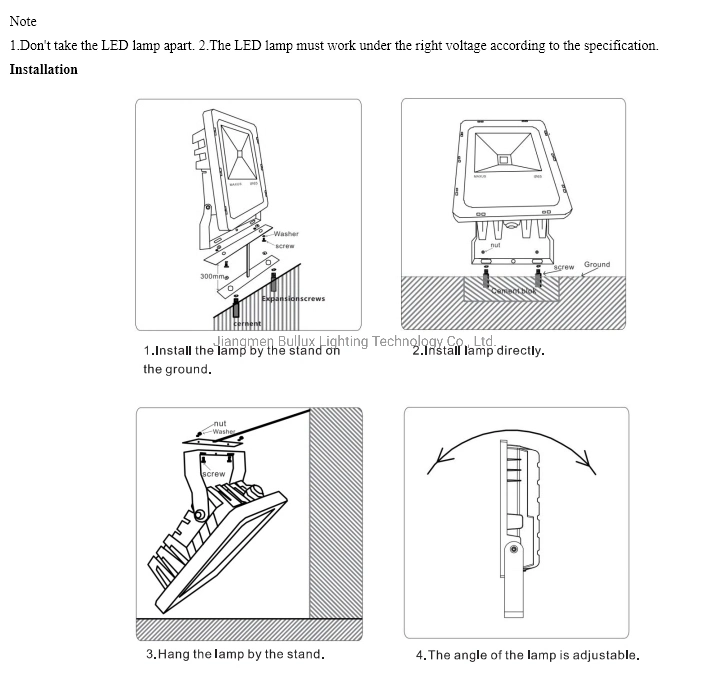 IP66 20W LED Flood Light, Outdoor Garden, Billboard Lighting, Tunnel Light, Spot Light, Floodlight