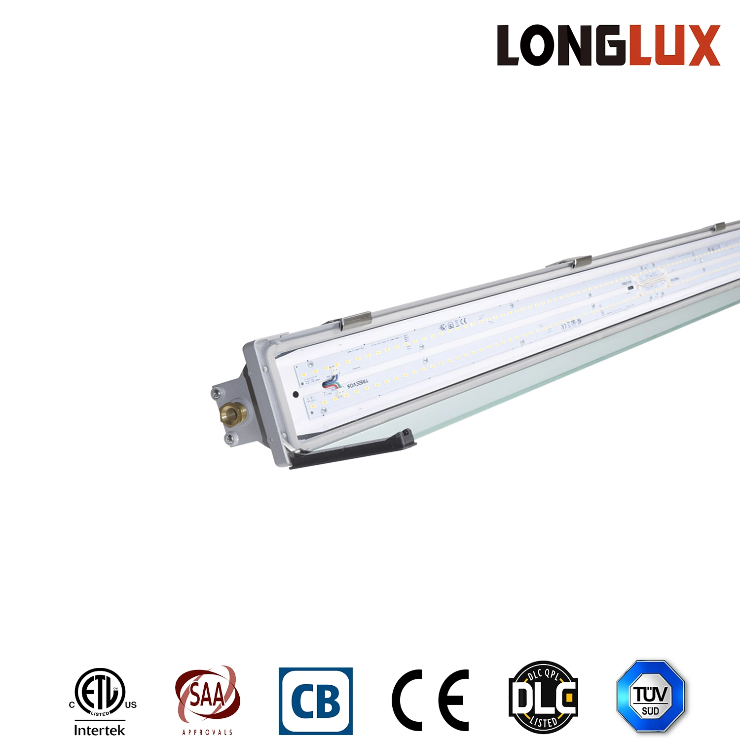 2X58W Aluminum LED Linear Lighting Airtight Clamp