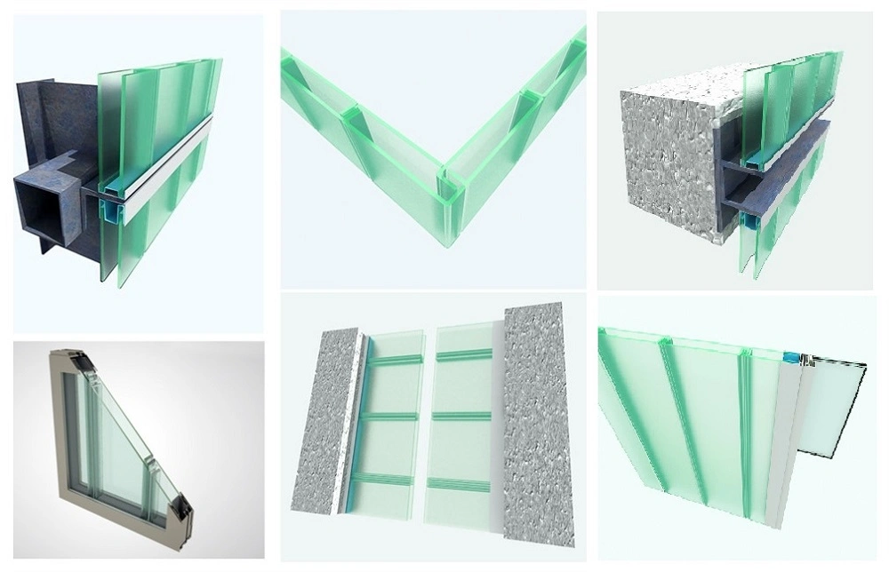 New Design Double Glazed Channel Glass, Architectural U-Shaped Glass for Facades or Interior Wall Cladding