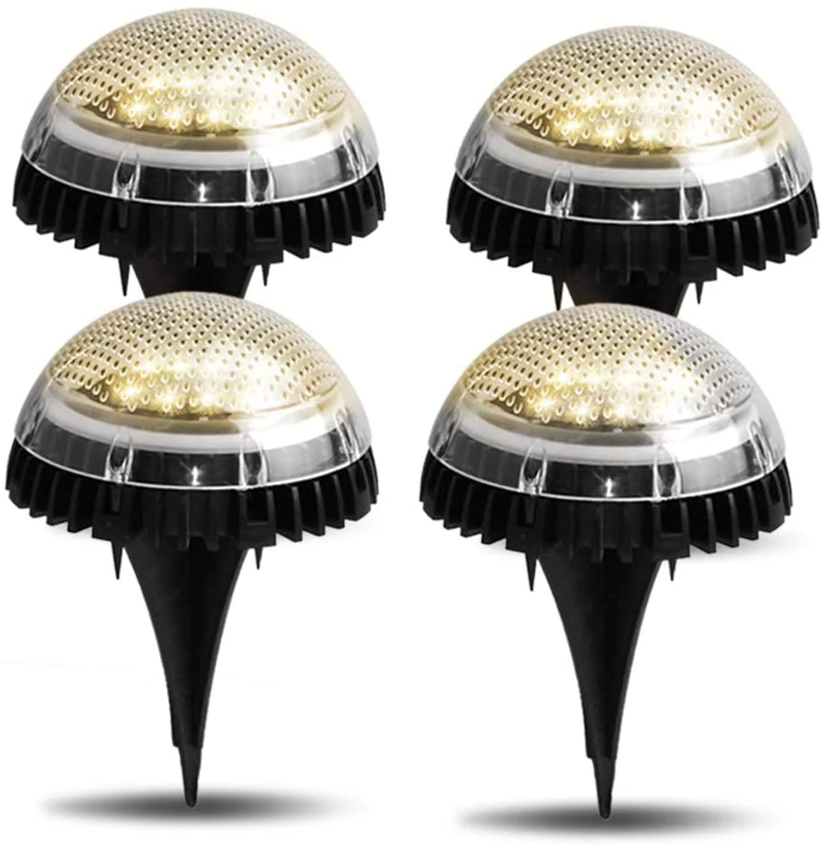 Simva IP67 Waterproof 8 LED Disc Lights, Path Lights Fairy Garden Lights, Outdoor LED Solar Floor Lights, Solar Floor Lights, Solar Floor Lights