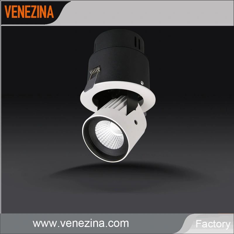 Commercial LED Lighting Adjustable 358 Degree Rotating Around The Vertical Axis COB LED Downlight